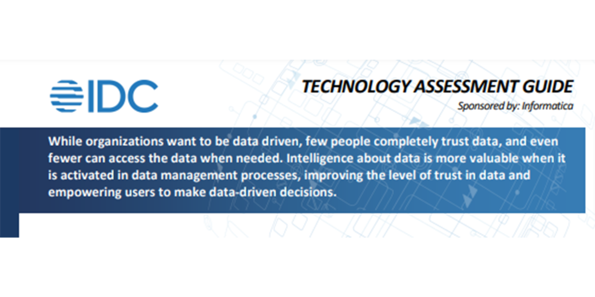 IDC Activating Data Intelligence to Deliver Business Value